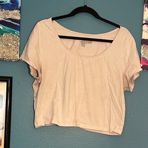 Charlotte Russe White Crop Top Tee